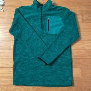 EUC Kids Champion 1/4 Zip long sleeve green cozy pullover jacket/sweatshirt XL